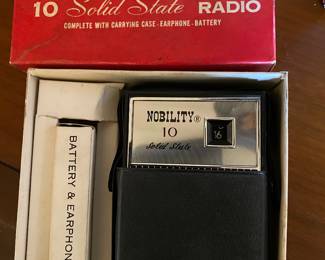 Mid Century Nobility Transistor Radio. Box