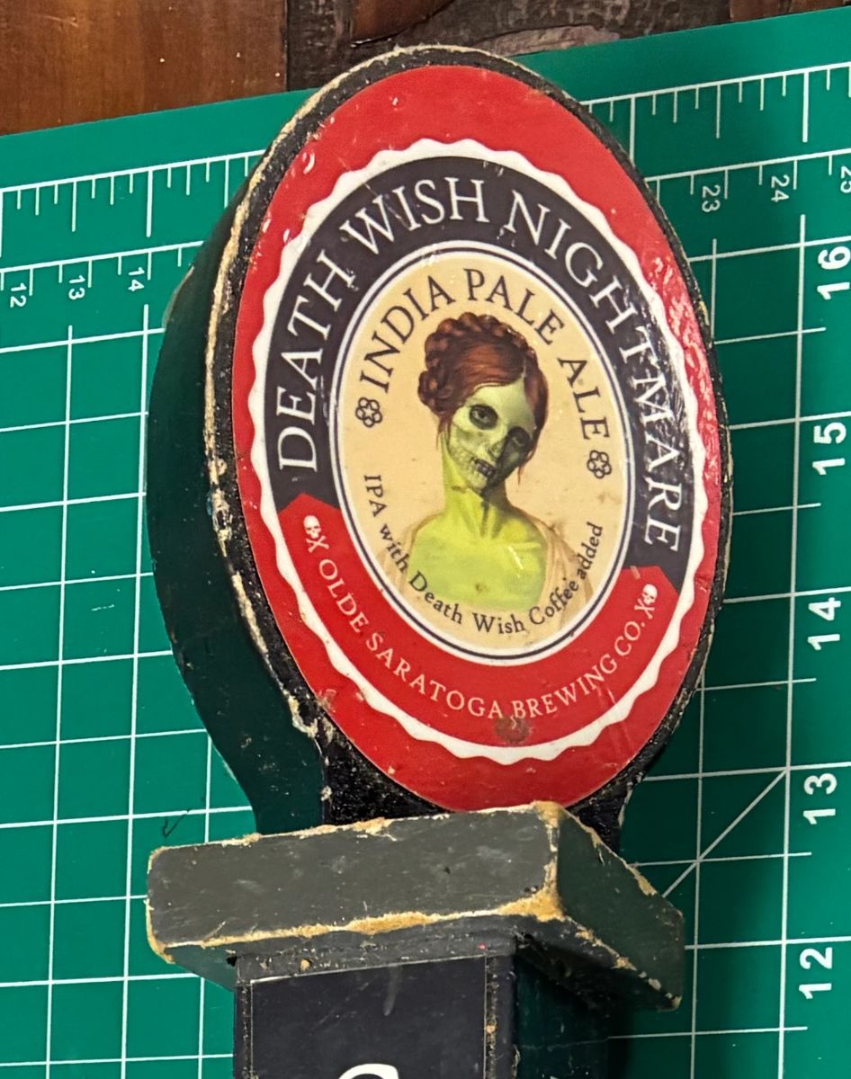 LG5217 Death Wish Nightmare India Pale ALE Lager Beer IPA Tap Handle Knob 0