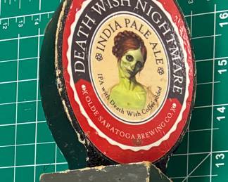 LG5217 Death Wish Nightmare India Pale ALE Lager Beer IPA Tap Handle Knob 0