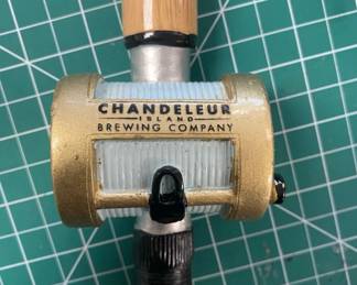 LG5323 Chandeleur Island Brewing Co Fishing Rod Beer ALE IPA Tap Handle Knob