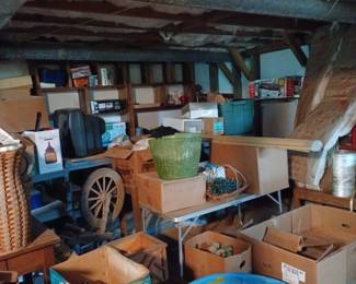 Basement is packed with boxes