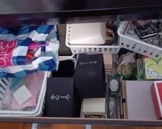 Drawers full of costume and sterling jewelry