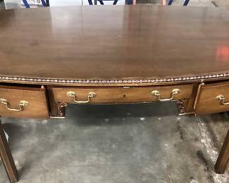 WELLINGTON HALL MAHOGANY DESK, 2 SIDED