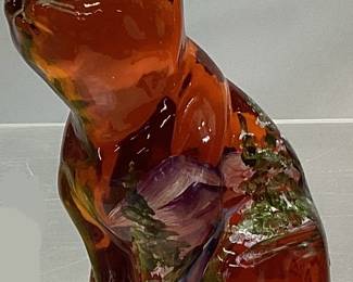 2011 FENTON PNWFA CAT FIGURINE