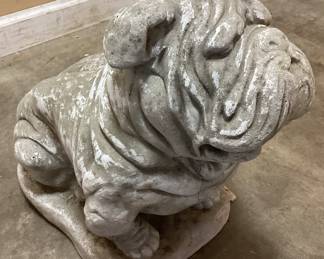 VTG. BULLDOG CEMENT YARD SCULPTURE, 13’’h