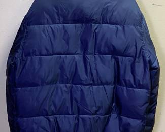 TOMMY HILFIGER NAVY PUFFER JACKER, SIZE L