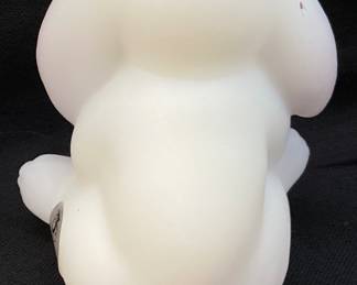 2002 FENTON PNWFA SITTING BUNNY RABBIT FIGURINE, HAND PAINTED, SIGNED, PACIFIC NORTHWEST FENTON ASSOCIATION