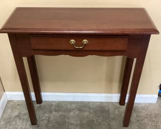 CHERRY WOOD 1 DRAWER CONSOLE TABLE