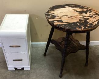 2 DRAWER NIGHTSTAND & TABLE