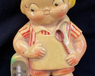 VTG. CAMPBELL’S SOUP CHALKWARE THERMOMETER