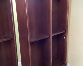 2 LIGHTED BOOKCASES w SHELVING