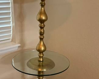Floor Lamp Brass Glass
