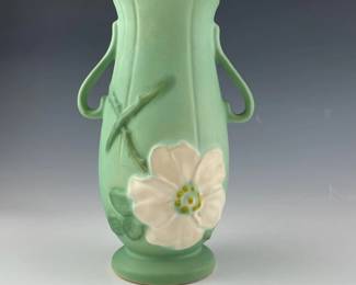 1930s Weller Art Pottery Vase In Dogwood Pattern
