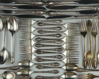 Wm A Rogers Oneida 5pc Silverplated Service For 12, Vintage