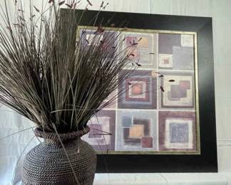 Print Titled Art Effects 9 Tiled by Jenny Siekmann Basket of Faux Fountain Grass