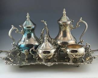 Vintage 5Pc SilverPlate Coffee And Tea Service Set