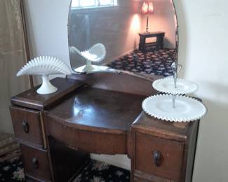 Antique wood vanity