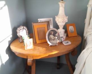 Unique antique wood side table