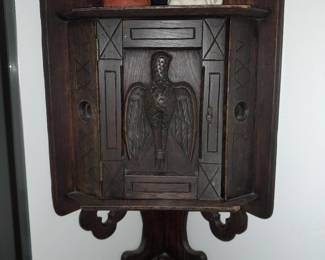 Amazing antique wood corner cabinet