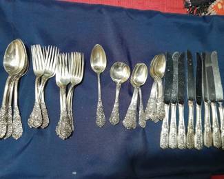 Sterling silver flatware set