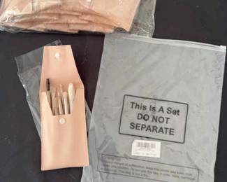 12 NEW Ivory Beige Makeup Brush Cases