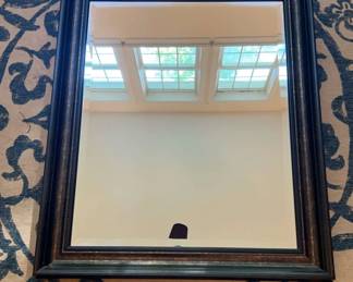 Mirror with Dark Wood Frame