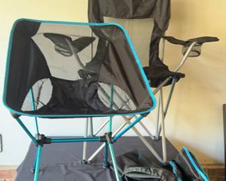 Two Portable Folding Chairs
