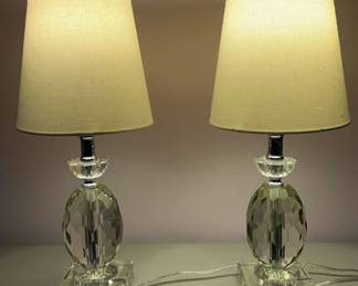 Set Of Clear Glass Lamps