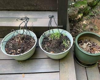 2 Hanging Baskets A Pot