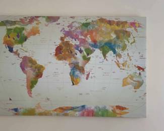 Colorful World Map Print
