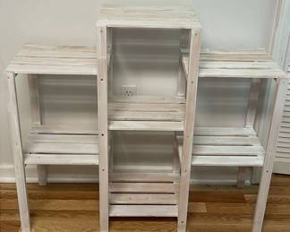 Whitewashed Wooden Shelving