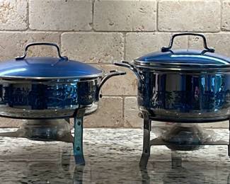 03 Cuisine Cookware Blue Willow Stainless Steel Pots