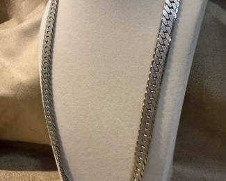Sterling Silver Curb Chain Necklace