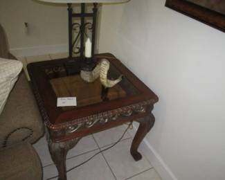 Ram's horn candle holder