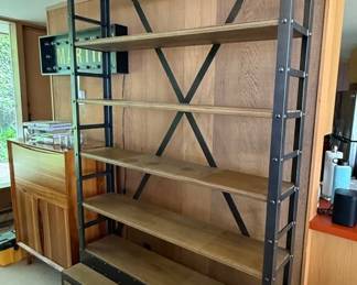 Restoration Hardware Modern 1950s Dutch Shipyard Triple Shelving w/Ladder