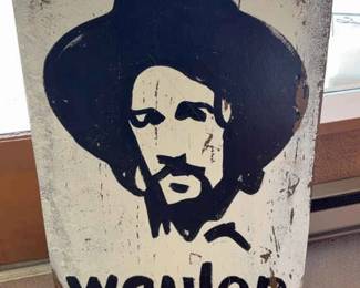 Block Print Waylon Jennings on Metal
