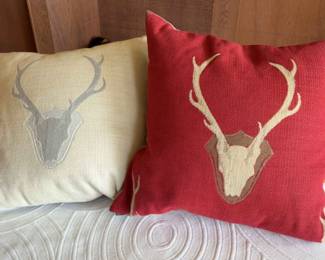 Wool Throw Pillows Antlers
