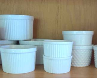 Crate & Barrel and BIA White Ramekin
