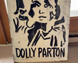 Block Print on Metal - Dolly Parton