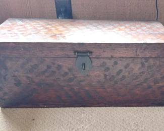 Decorative Wood Box w/Metal Hardware