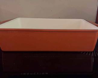 Mario Batali By Dansk Orange Enameled Cast Iron Baking Pan