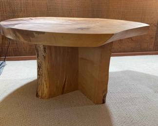 Wood Slab Accent Table