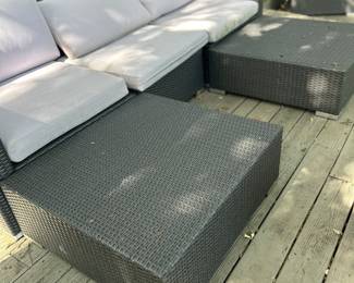 Outdoor wicker sectional