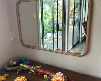 Mirror and desk