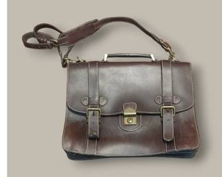 HOLLAND  Leather Field Satchel / Briefcase / Messenger Bag ex. USA
never used condition not broken in at all