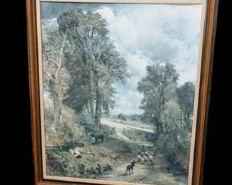 Reproduction on board John Constable the cornfield or the drinking boy measures 37 by 31