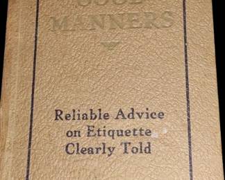 Vintage good manners book etiquette
