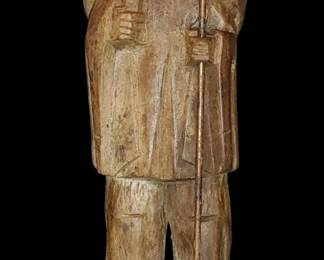 Antique take hand carved sheep herder
