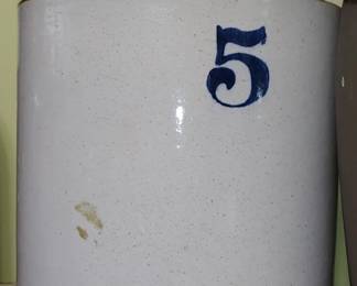 Vintage 5 gallon stoneware whiskey jug handle needs repair