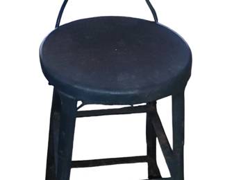 Very unusual metal hie back chair